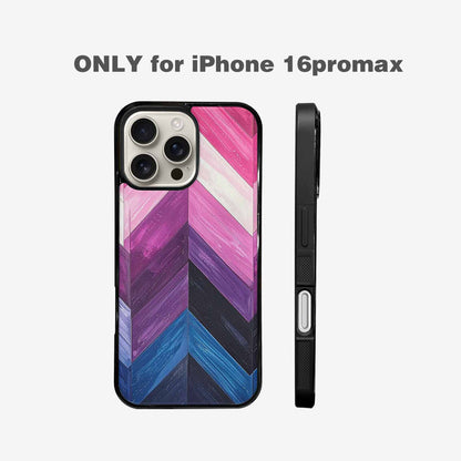 iPhone 16 Pro Max Case — Genderfluid Flag Color Theme Small Rainbow, Custom Print Case Cover