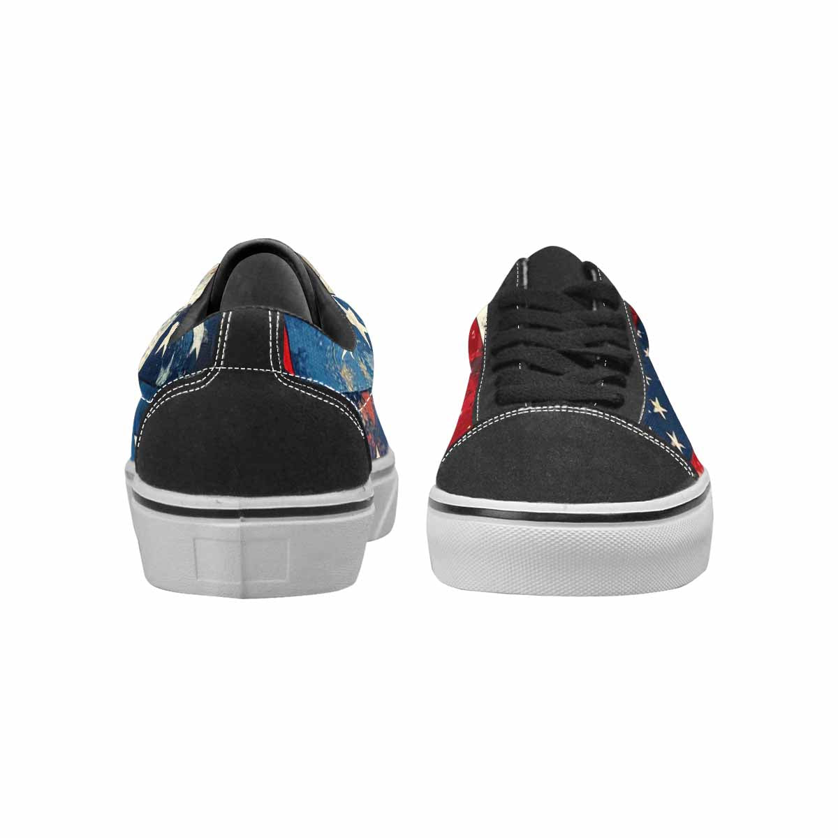 MEN'S American Flag Stars Canvas Lace-Up Grunge Custom Shoes