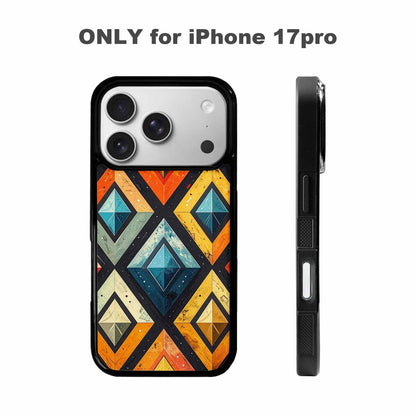 iPhone 17 Pro Case — Vintage Summer Diamond Retro Vintage, Custom Print Case Cover