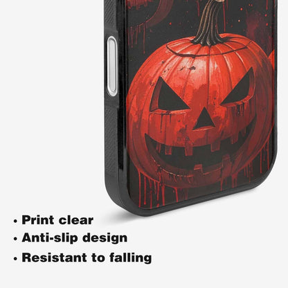 iPhone 16 Case — Bloody Pumpkin Face Custom, Custom Phone Case