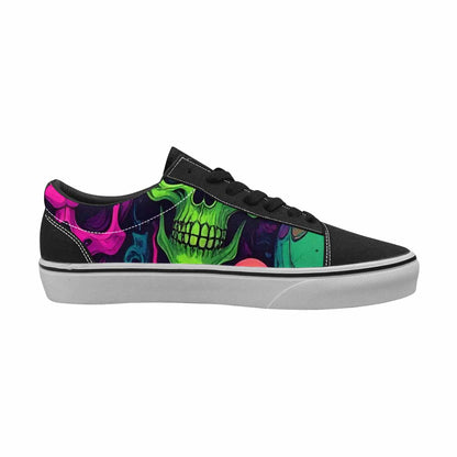 MEN'S Skulls - Neon Canvas Lace-Up Neon Fantasy Sneakers