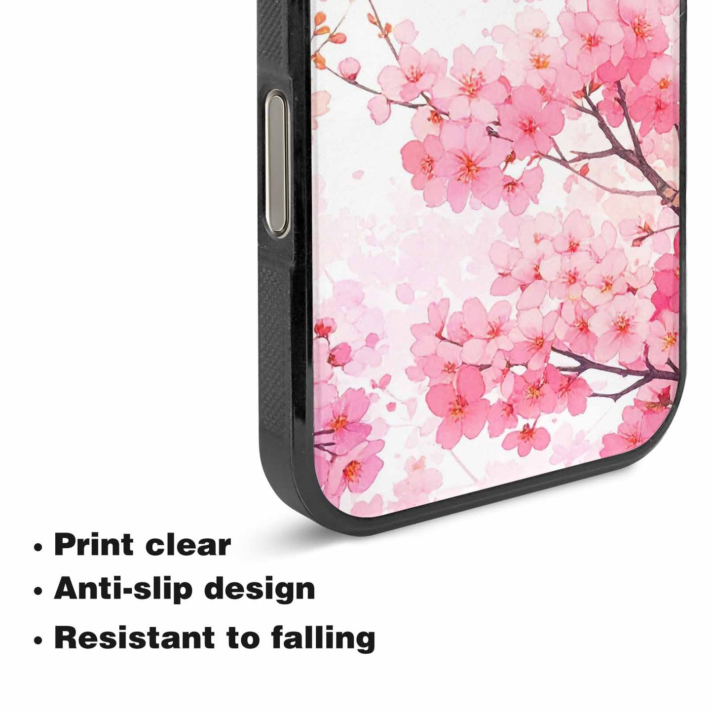 iPhone 16 Pro Max Case — Cherry Blossom Branch Cherry Blo Bir, Custom Designed Case Cover