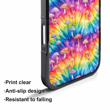 iPhone 17 Pro Case — Mushrooms Tie Dyemushrooms Pat Efq Tie, Custom Phone Case