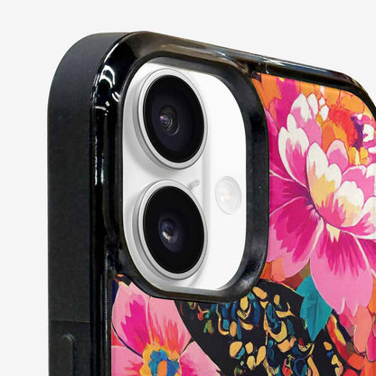 iPhone 16 Case — Snakes Print Floral Seamless Pattern Vibrant, Custom Phone Case