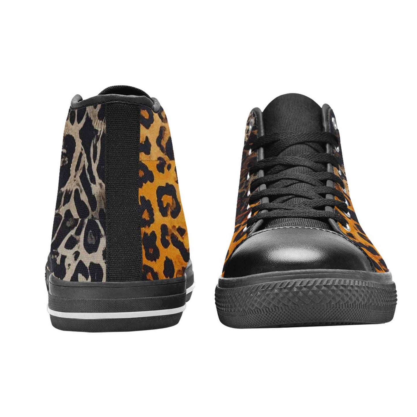MEN'S Animal Print High Top Canvas Neon Fantasy Custom Sneakers