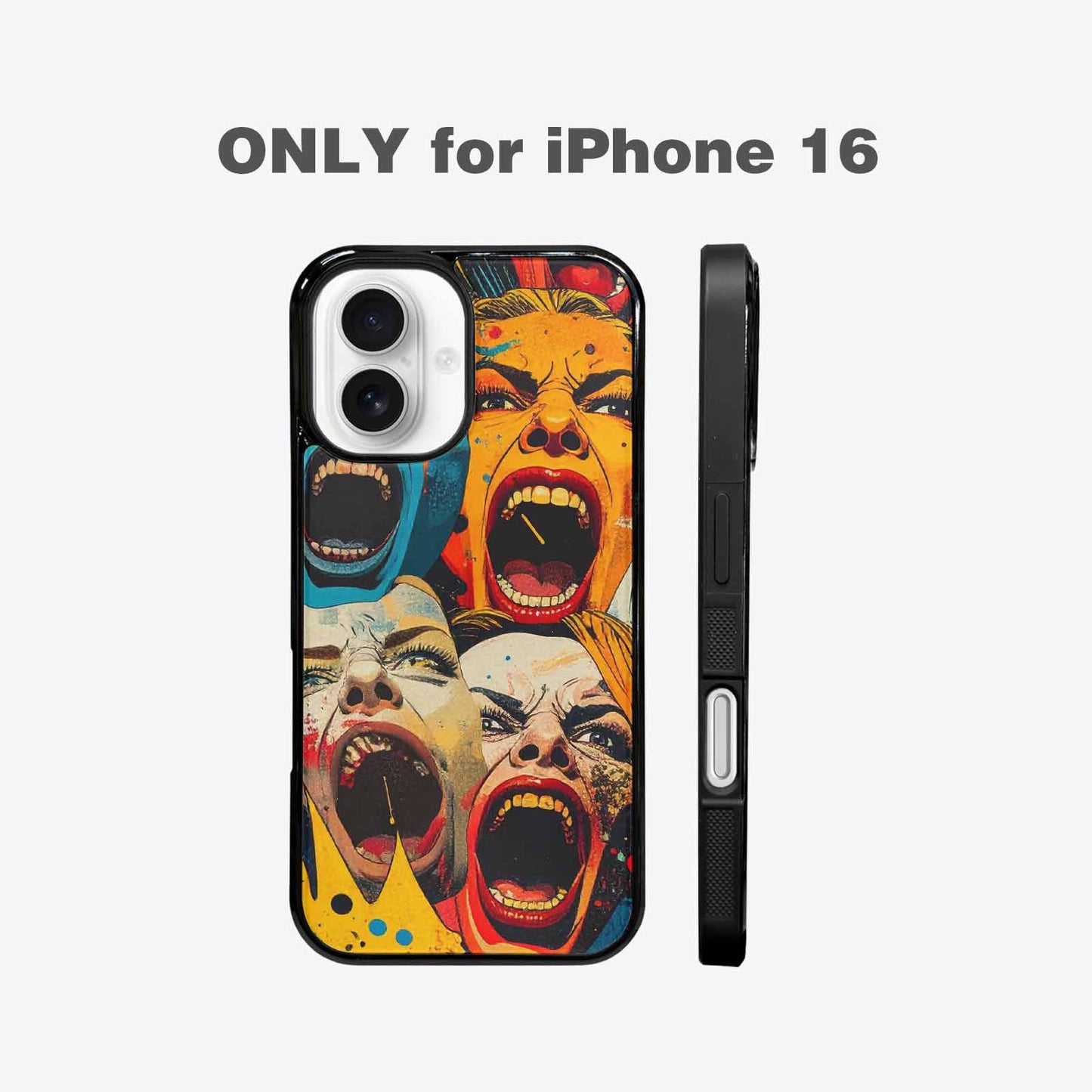 iPhone 16 Case — Comic Book Scream Comic Book Scream, Custom Print Case Cover
