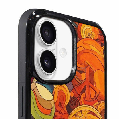 iPhone 17 Case — Small Groovy Peace Sign Original Art, Custom Made Phone Cover