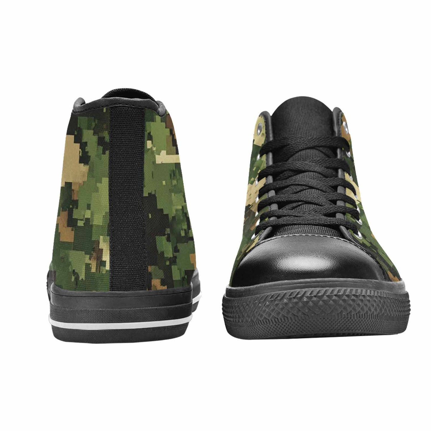 WOMEN'S Military Camouflage Blotch High Top Canvas Neon Fantasy Custom Sneakers