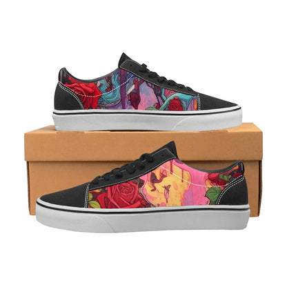 WOMEN'S Skulls Roses Skulls Roses Lace-Up Canvas Grunge Custom Shoes