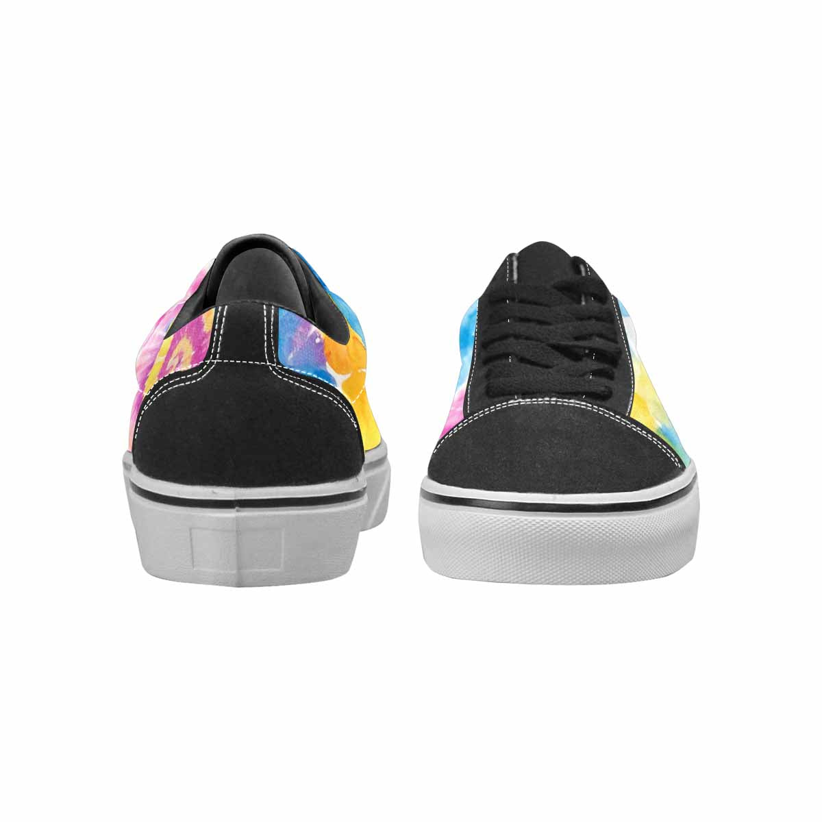 MEN'S Tie Dye Swirl Canvas Lace-Up Aesthetic Custom Shoes