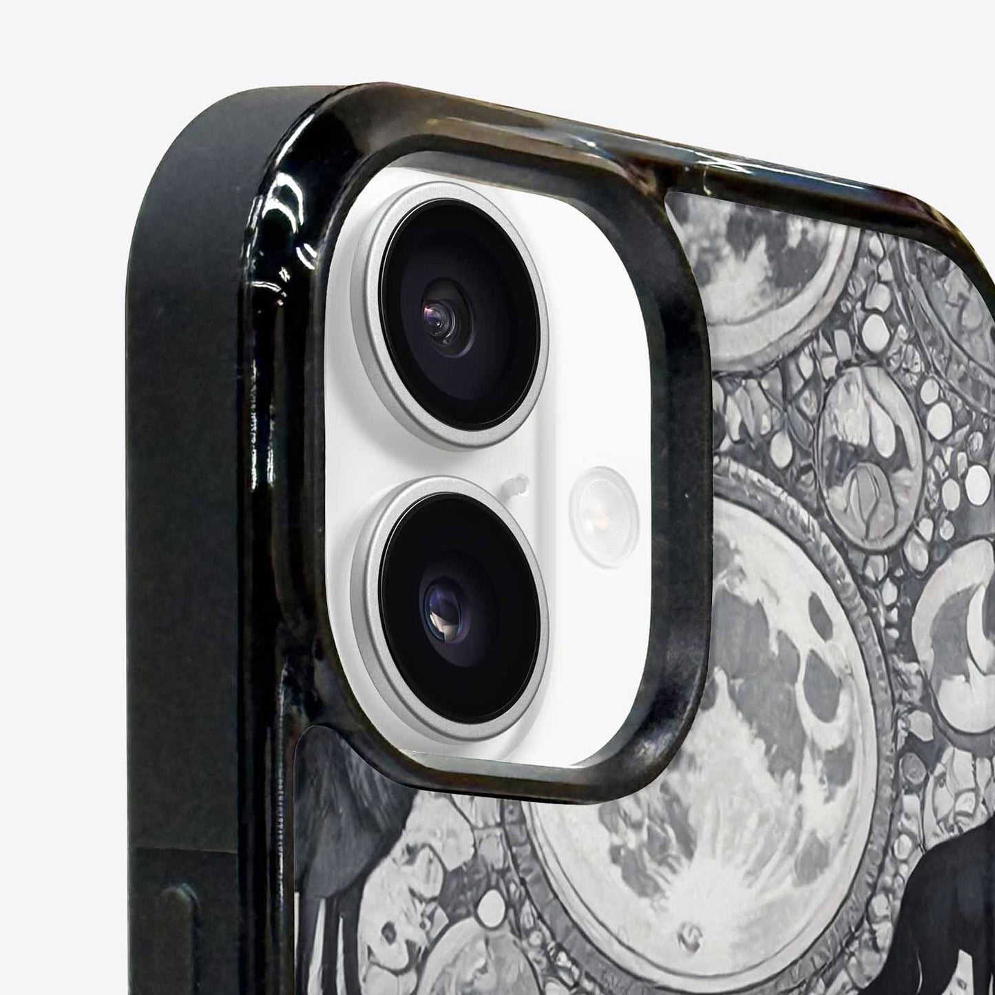 iPhone 16 Plus Case — Wolves Everywhere Collage Overlap Small Wolf, Custom Printed Phone Case