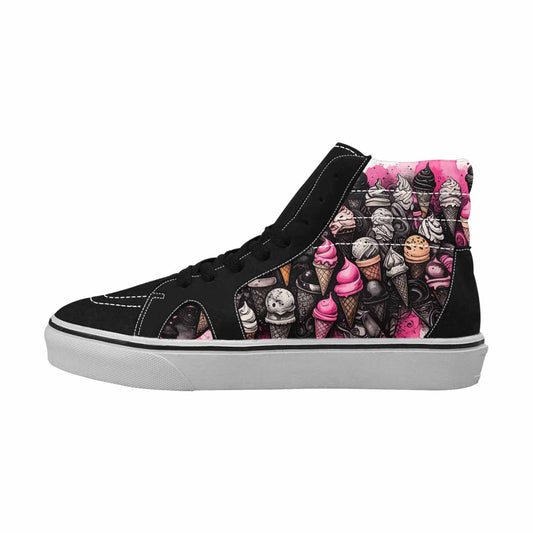 MEN'S Ice Cream Motif High Top Canvas Vivid Custom Sneakers