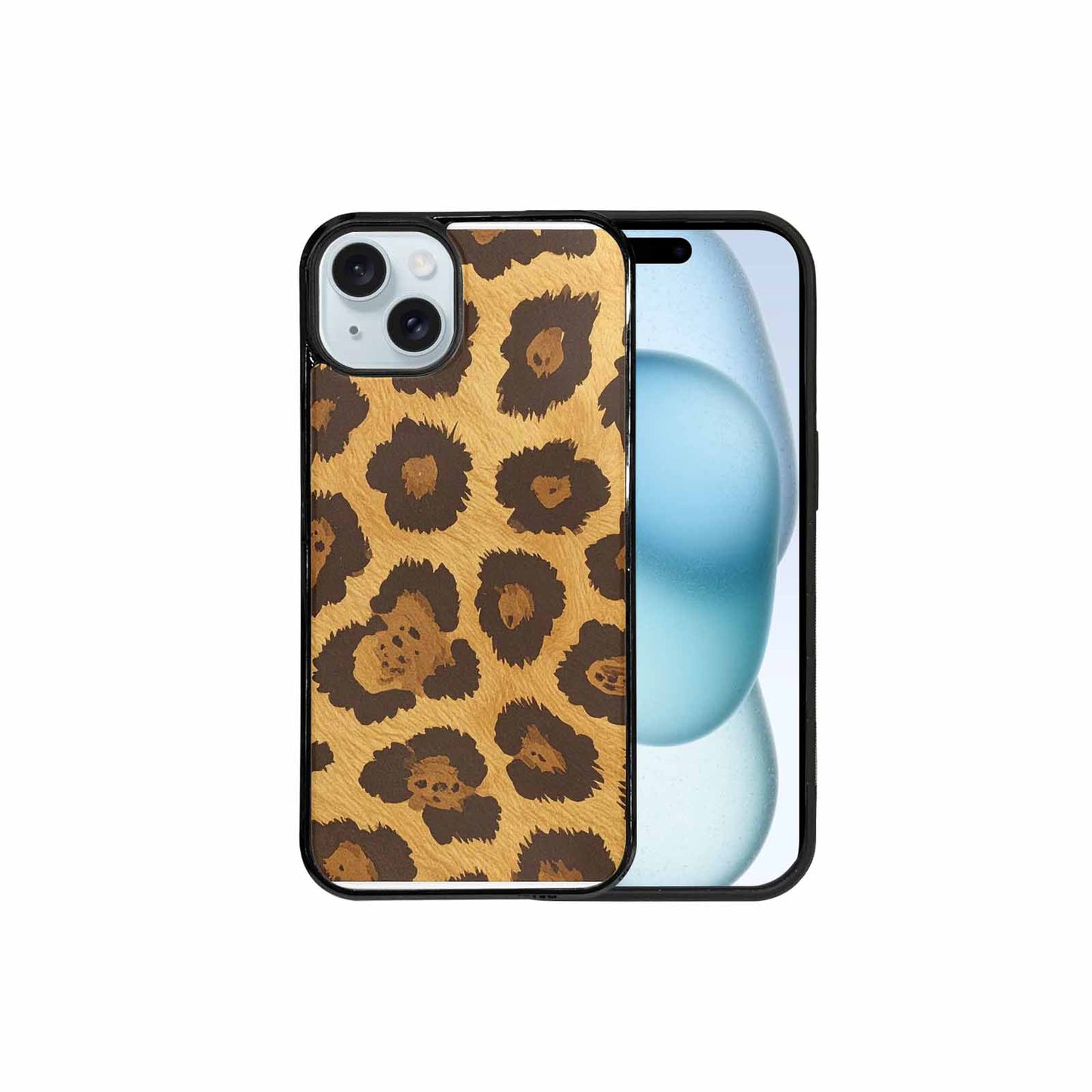 iPhone 15 Plus Case — Classic Leopard Print Warm Golden Tan, Original Design Phone Case