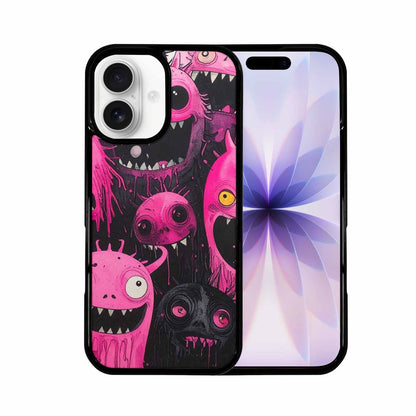 iPhone 17 Case — Black &amp; Pink Ink Cartoon Cute, Custom Printed Phone Case