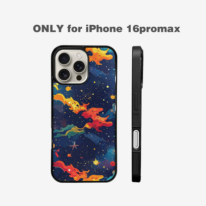 iPhone 16 Pro Max Case — Cosmic Camo Harmony, Custom Made Phone Cover