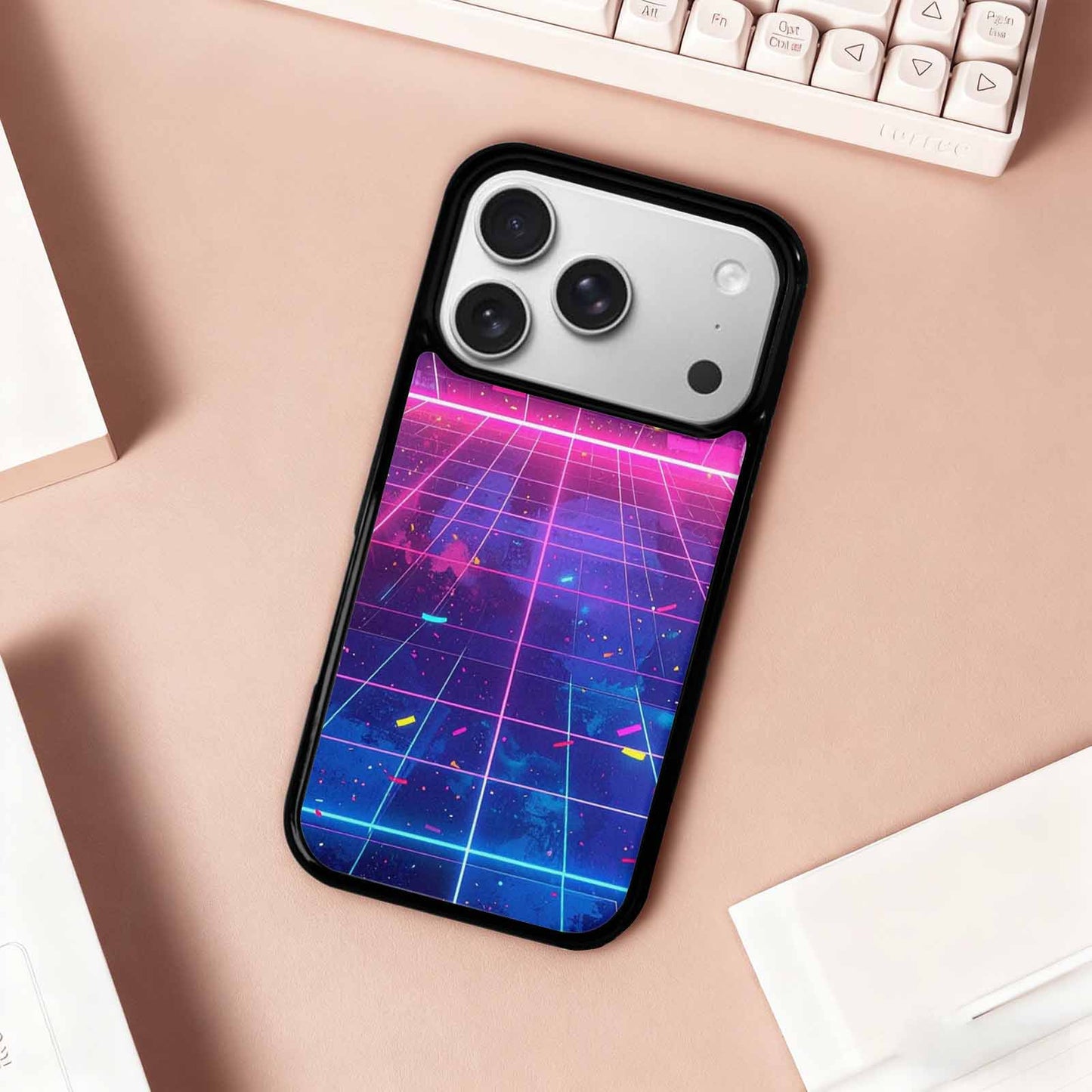 iPhone 17 Pro Case — Seamless Tileable Pattern Of Overlapping Original, Custom Designed Case Cover