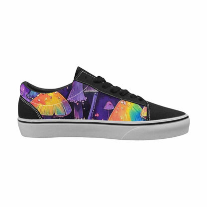 WOMEN'S Rainbow Drip Mushrooms Lace-Up Canvas Y2K Custom Shoes