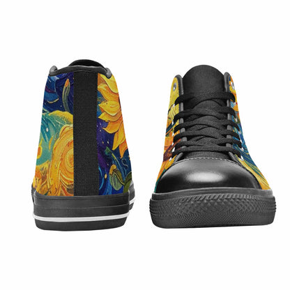 MEN'S Blend All Versions High Top Canvas Wallpaper Art Custom Sneakers
