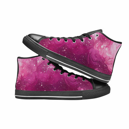 WOMEN'S Galaxy Art - High Top Canvas Grunge Shoes