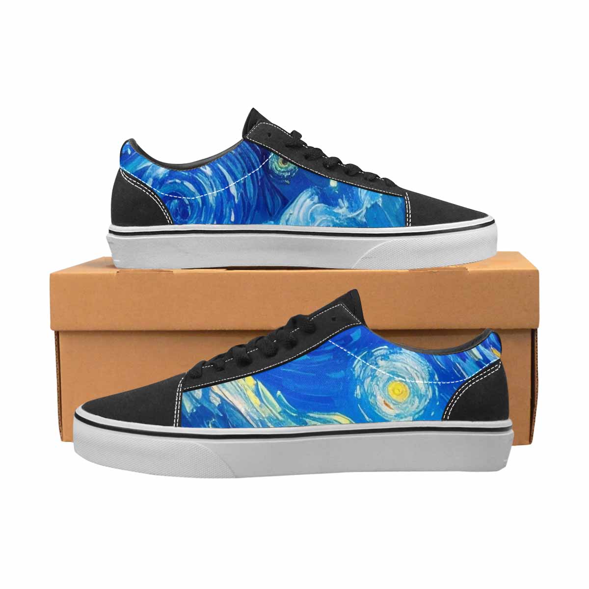 WOMEN'S Starry Night Van Gogh Canvas Lace-Up Vivid Sneakers