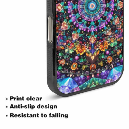 iPhone 16 Pro Max Case — Crystal Mandala Art Seamless Pattern Vibrant, Personalized Phone Case