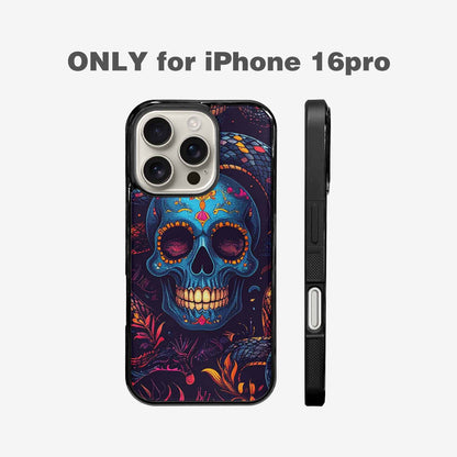 iPhone 16 Pro Case — Snake Skulls Print Custom, Custom Designed Case Cover