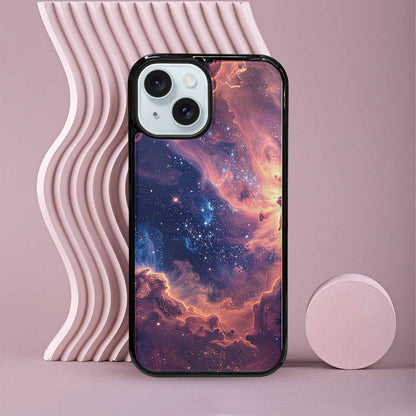 iPhone 15 Case — Nebula Texture With Dense Star Cluster, Custom Art Phone Cover