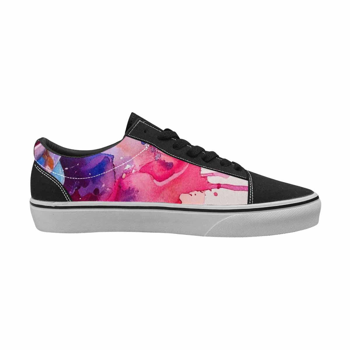 WOMEN'S Melting Icecream Collage Canvas Lace-Up Neon Fantasy Custom Sneakers