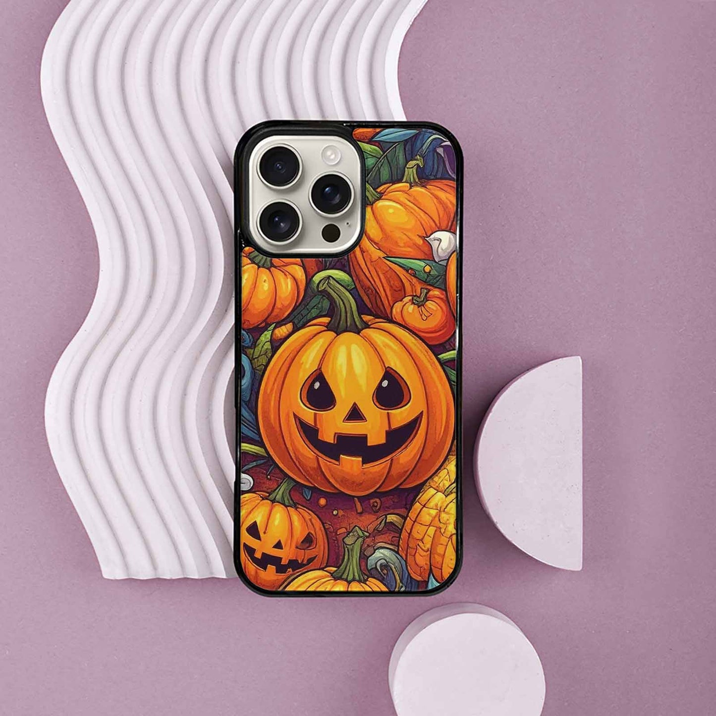 iPhone 16 Pro Max Case — Halloween Art Print Edge To Edge, Unique Phone Case Design