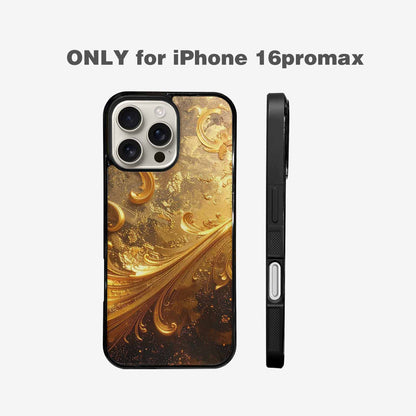 iPhone 16 Pro Max Case — Klimt Gold Leaf Artwork Pattern, Unique Phone Case Design