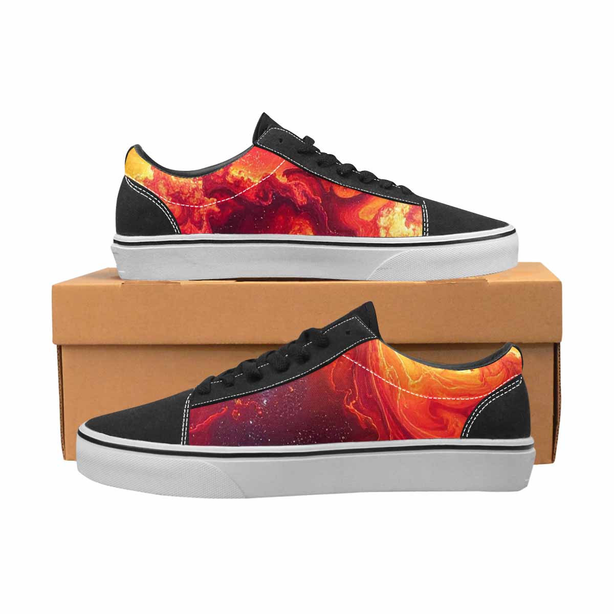 WOMEN'S Galaxy Art - Canvas Lace-Up Dreamcore Custom Sneakers