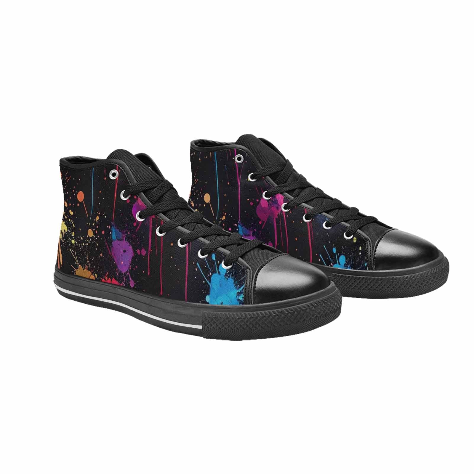 MEN'S Paint Splatter High Top Canvas Vivid Shoes