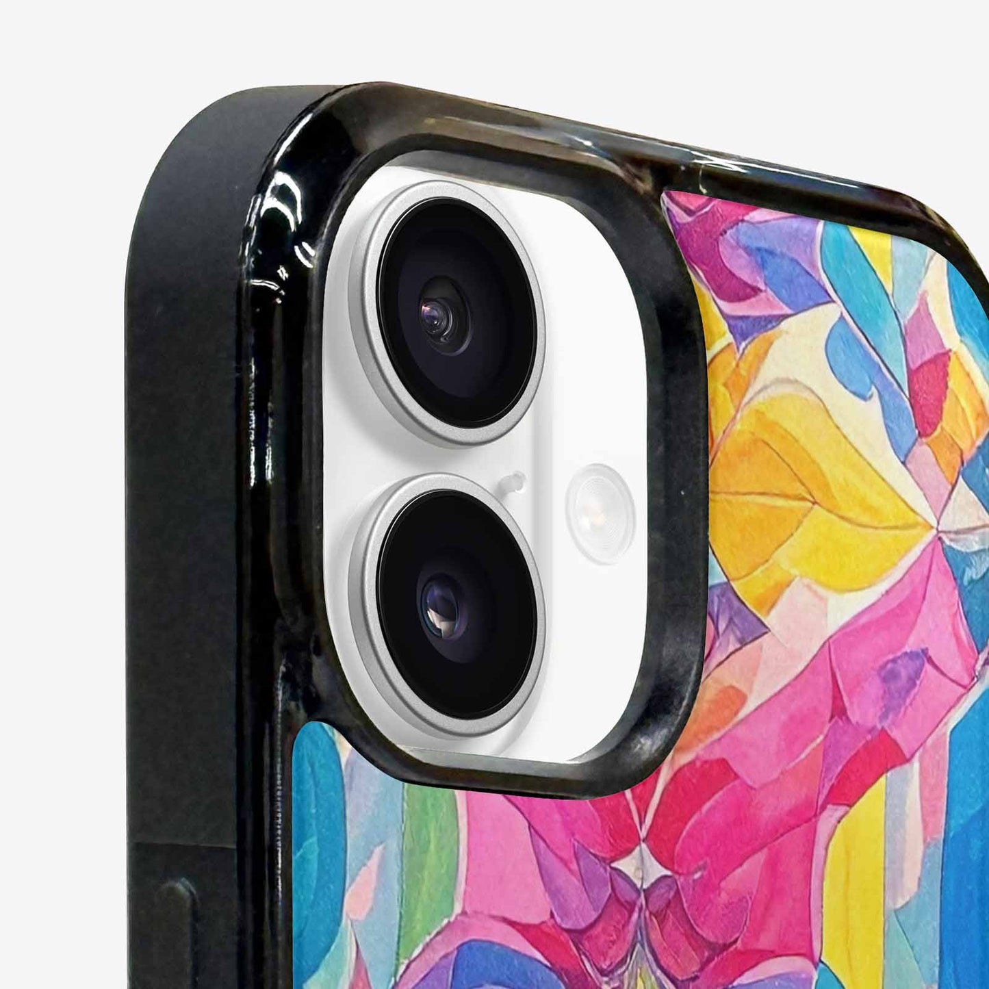 iPhone 16 Case — Pansexual Flag Color Theme Small Rainbow, Unique Phone Case Design