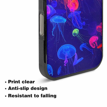 iPhone 16 Pro Max Case — Jellyfish Glow Jellyfish Glow Pattern Hundreds, Custom Print Case Cover