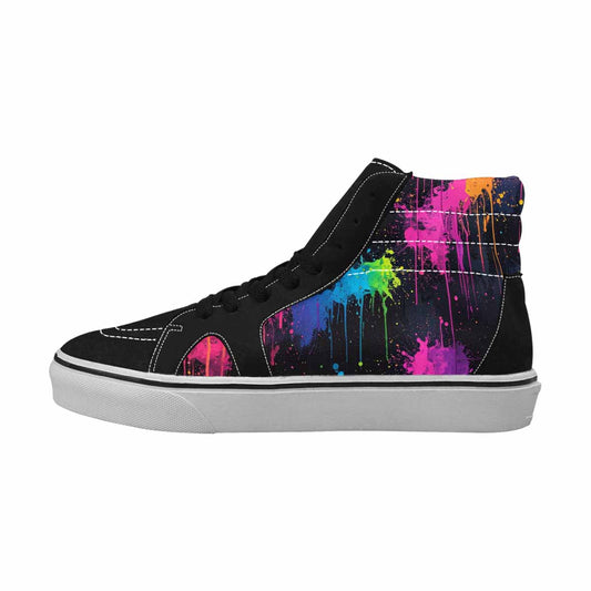 MEN'S Paint Splatter High Top Canvas Neon Fantasy Custom Shoes
