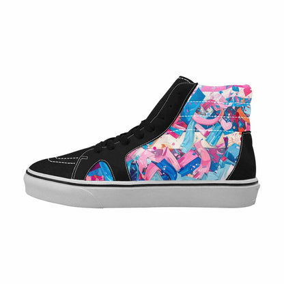 MEN'S Pride High Top Canvas Made To Order Grunge Handmade Custom Shoes