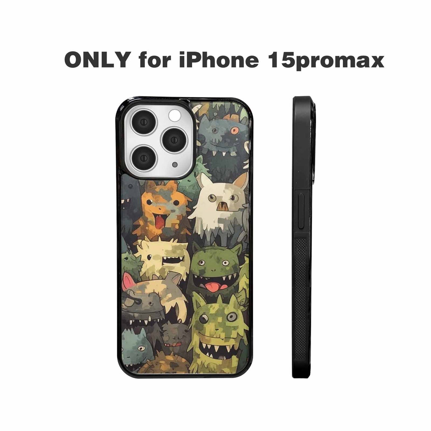 iPhone 15 Pro Max Case — Monsters Camomonsters Pattern D6o, Personalized Phone Case