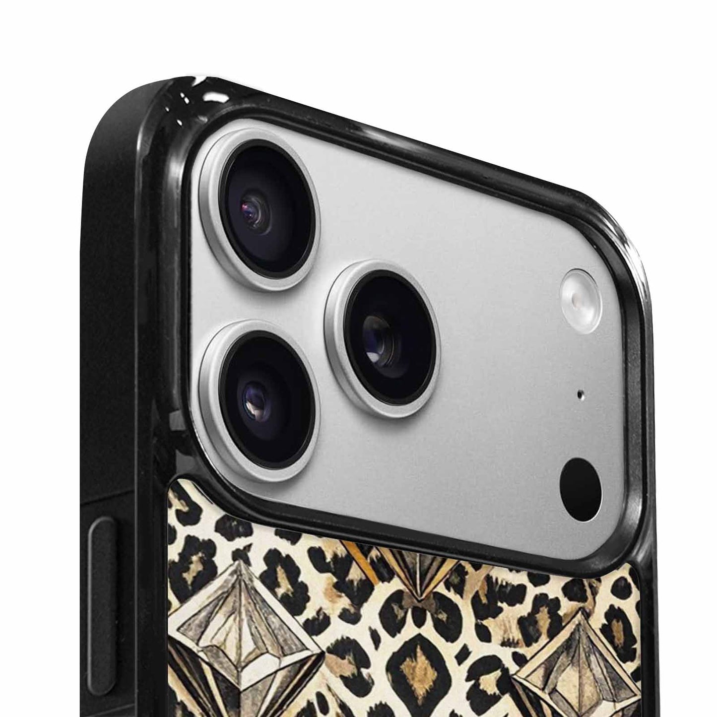 iPhone 17 Pro Case — Vintage Leopard Print Diamond Animal Print, Original Design Phone Case