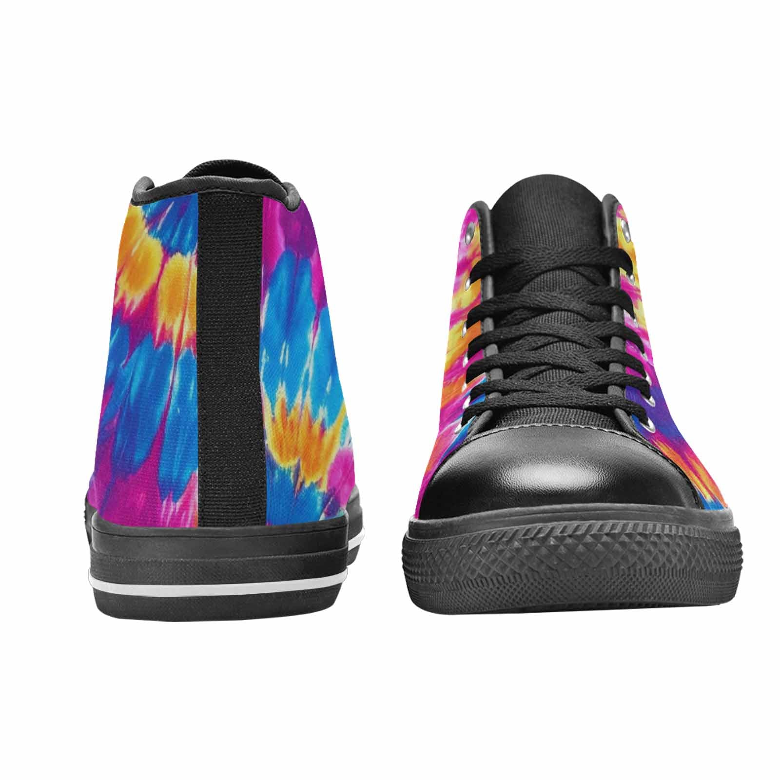 WOMEN'S Tie Dye Spiral High Top Canvas Aesthetic Shoes