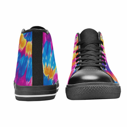 WOMEN'S Tie Dye Spiral High Top Canvas Aesthetic Shoes