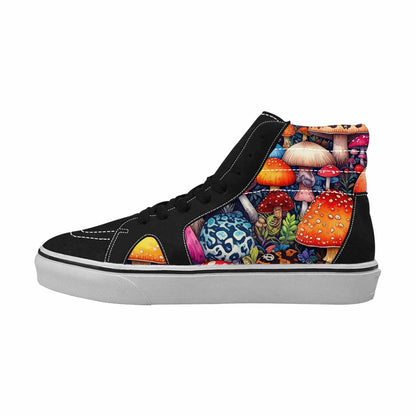 MEN'S Mushrooms High Top Canvas Cottagecore Custom Sneakers