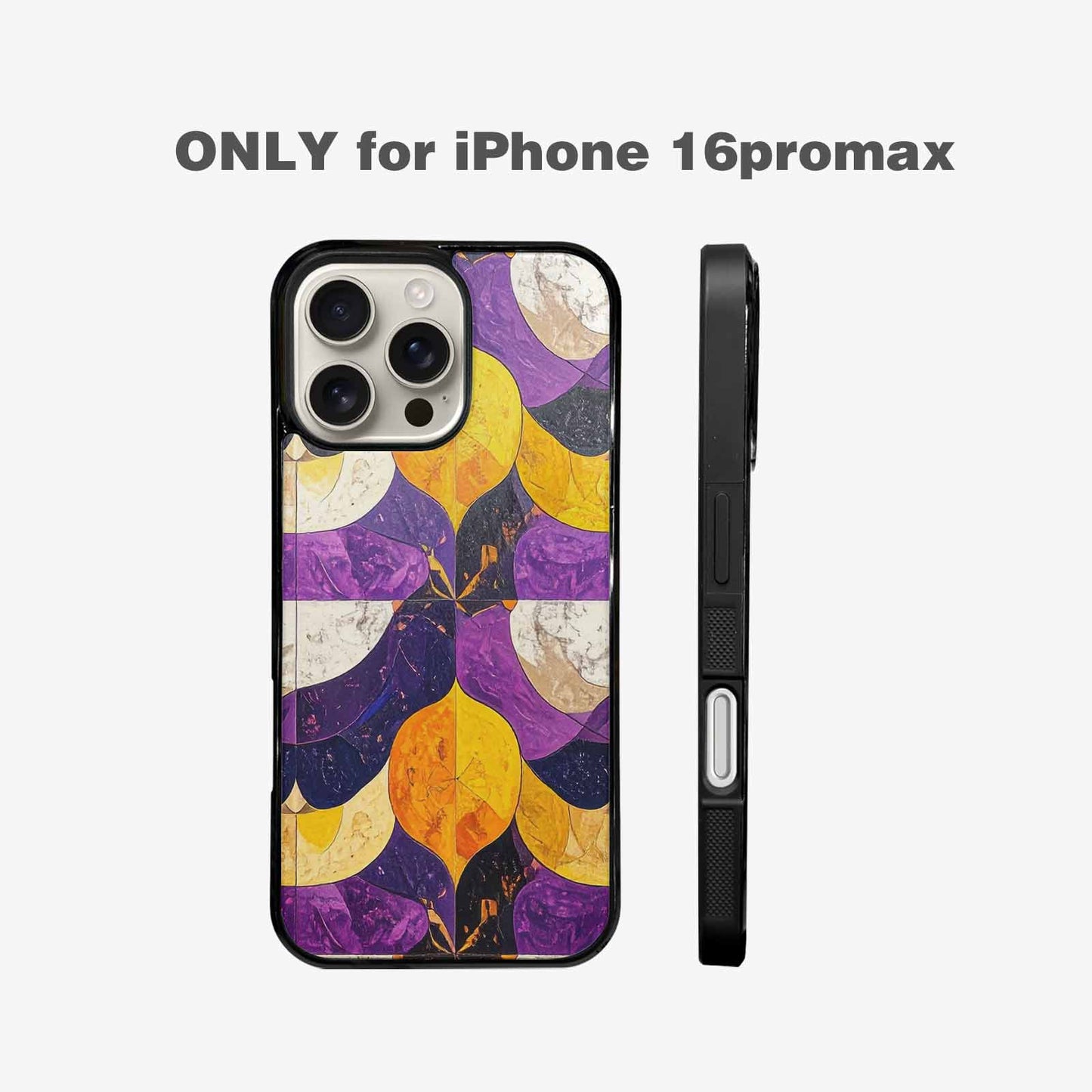 iPhone 16 Pro Max Case — Nonbinary Flag Color Theme Small Rainbow, Custom Printed Phone Case