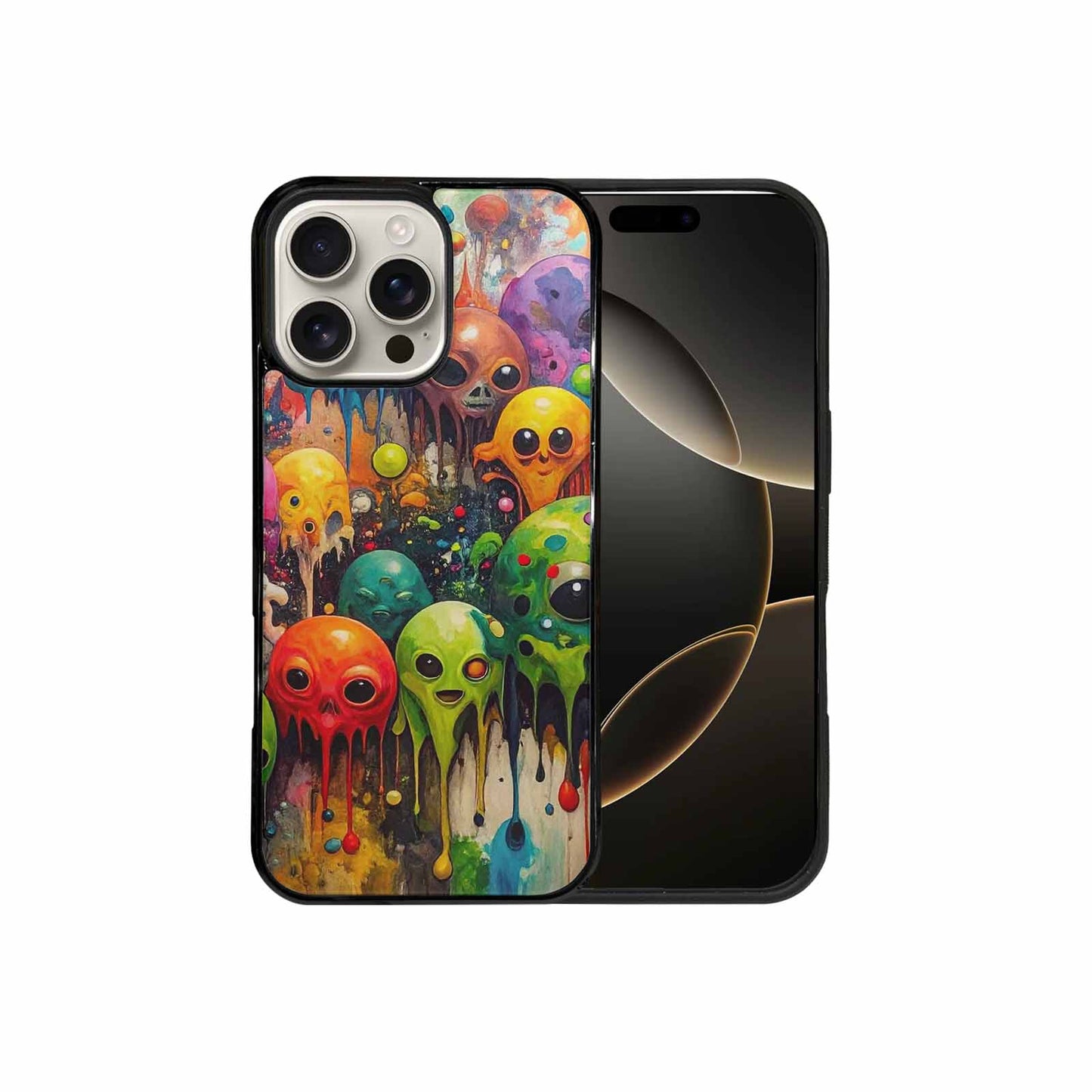 iPhone 16 Pro Max Case — Aliens Camomelting Aliens Patt Tuu, Custom Print Case Cover
