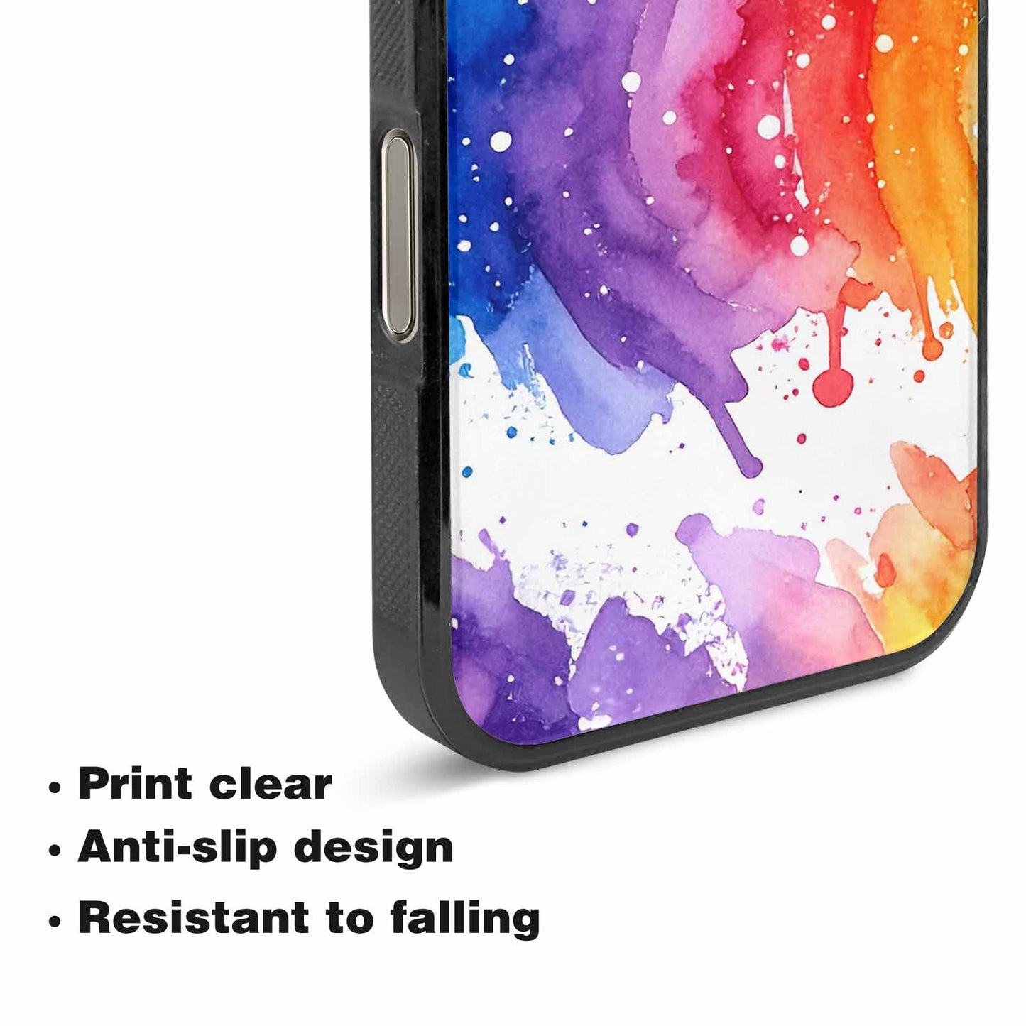 iPhone 16 Pro Case — Watercolor Splash Abstract Pattern Seamless Repeat, Custom Designed Case Cover