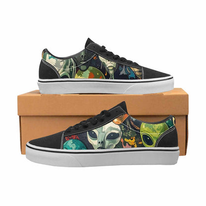 WOMEN'S Aliens × Camo Aliens Lace-Up Canvas Cottagecore Custom Sneakers