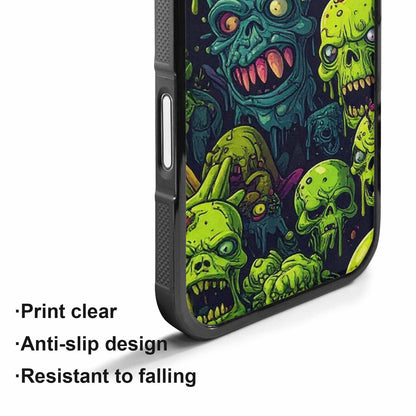 iPhone 17 Case — Toxic Radioactive Creature Pattern Original Art, Original Design Phone Case