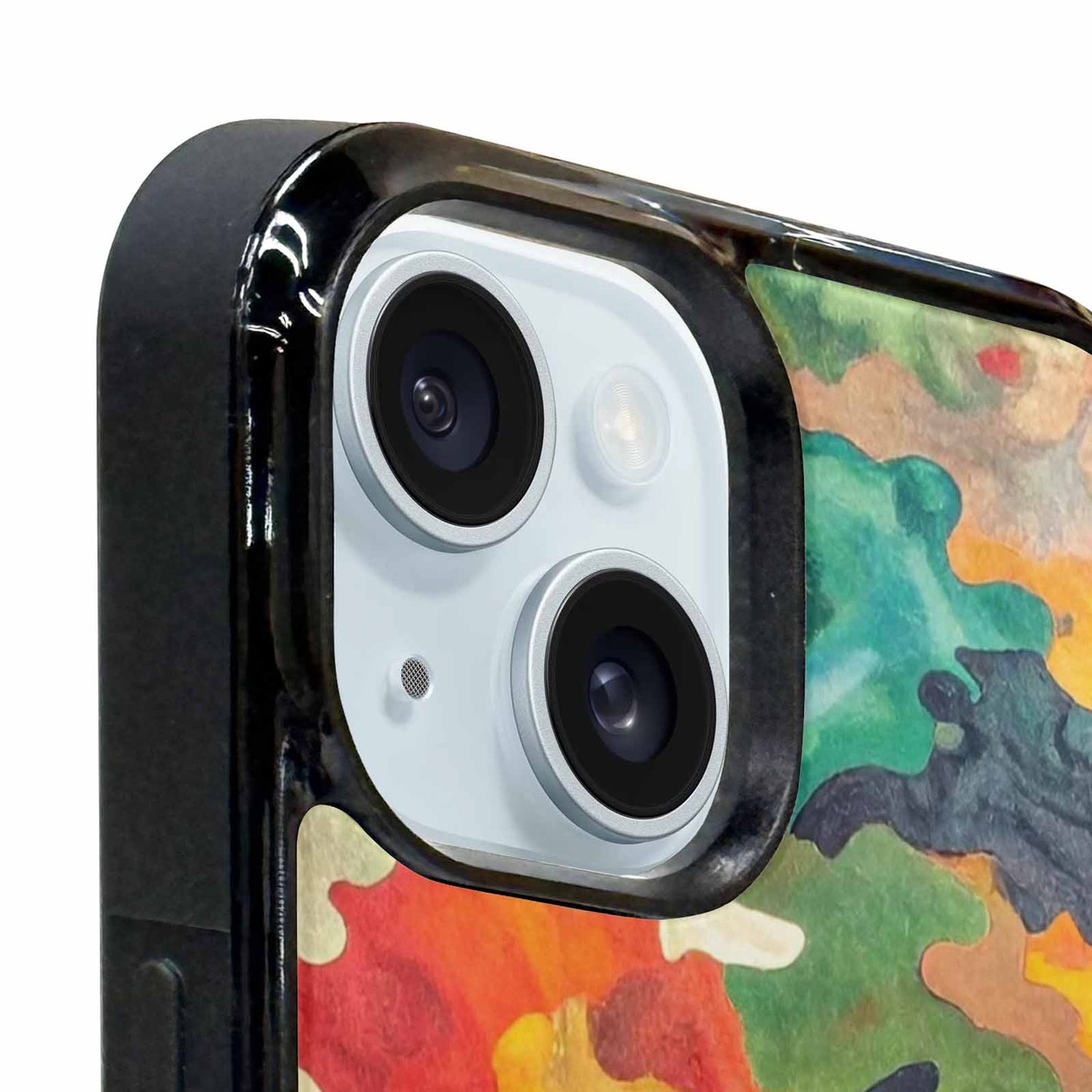 iPhone 15 Case — Camo Patches Full Color Vibrant Camo, Personalized Phone Case