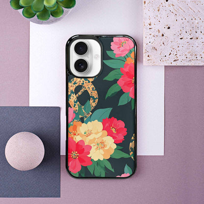 iPhone 16 Case — Floral Snake Print, Custom Designed Case Cover