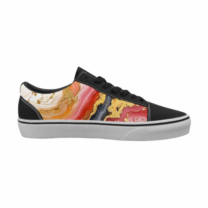 WOMEN'S Marble Vein Lace-Up Canvas Grunge Shoes