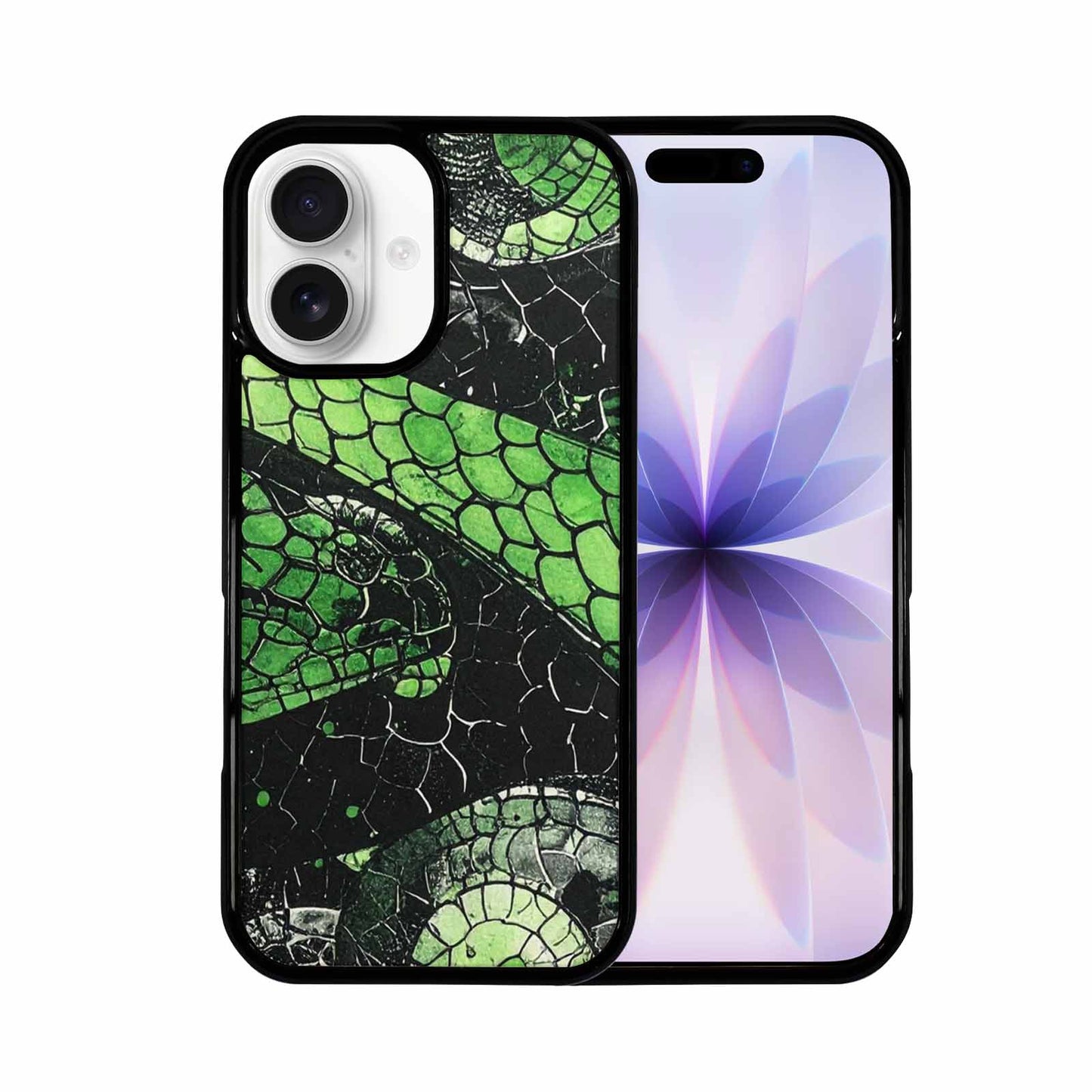 iPhone 17 Case — Black &amp; Green Ink Original Art, Original Design Phone Case